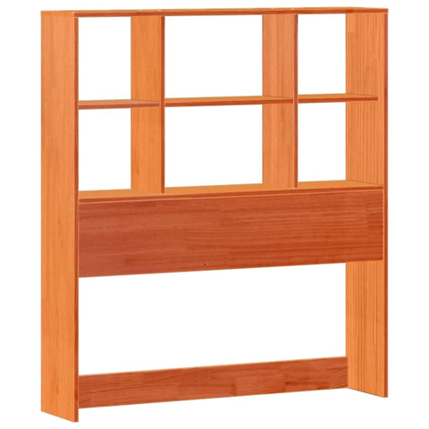 vidaXL Bookcase Bed without Mattress Wax Brown 90x190 cm Small Single Solid Wood Pine