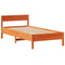 vidaXL Bookcase Bed without Mattress Wax Brown 90x190 cm Small Single Solid Wood Pine