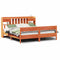 vidaXL Bookcase Bed without Mattress Wax Brown 200x200cm Solid Wood Pine