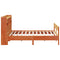 vidaXL Bookcase Bed without Mattress Wax Brown 200x200cm Solid Wood Pine