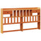 vidaXL Bookcase Bed without Mattress Wax Brown 200x200cm Solid Wood Pine