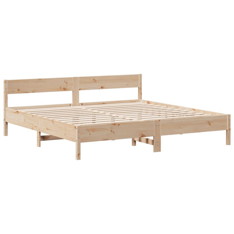 vidaXL Bookcase Bed without Mattress 180x200cm Super King Solid Wood Pine
