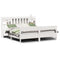 vidaXL Bookcase Bed without Mattress White 180x200cm Super King Solid Wood Pine