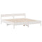 vidaXL Bookcase Bed without Mattress White 180x200cm Super King Solid Wood Pine