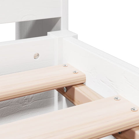 vidaXL Bookcase Bed without Mattress White 180x200cm Super King Solid Wood Pine