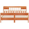 vidaXL Bookcase Bed without Mattress Wax Brown 180x200cm Super King Solid Wood Pine