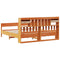 vidaXL Bookcase Bed without Mattress Wax Brown 180x200cm Super King Solid Wood Pine