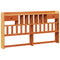 vidaXL Bookcase Bed without Mattress Wax Brown 180x200cm Super King Solid Wood Pine