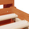 vidaXL Bookcase Bed without Mattress Wax Brown 180x200cm Super King Solid Wood Pine