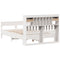 vidaXL Bookcase Bed without Mattress White 160x200cm Solid Wood Pine