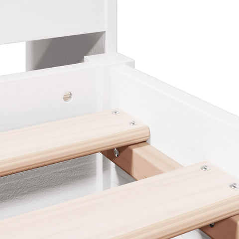 vidaXL Bookcase Bed without Mattress White 160x200cm Solid Wood Pine