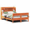 vidaXL Bookcase Bed without Mattress Wax Brown 160x200cm Solid Wood Pine