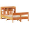 vidaXL Bookcase Bed without Mattress Wax Brown 160x200cm Solid Wood Pine