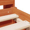 vidaXL Bookcase Bed without Mattress Wax Brown 150x200cm King Size Solid Wood Pine