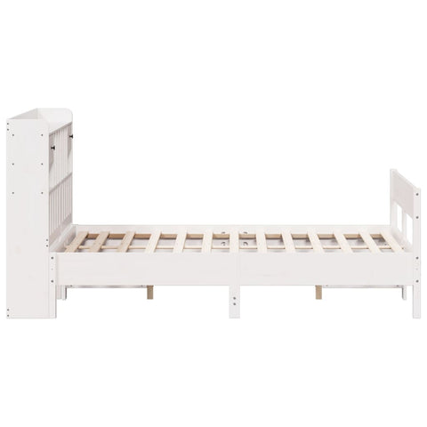 vidaXL Bookcase Bed without Mattress White 140x200cm Solid Wood Pine