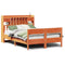 vidaXL Bookcase Bed without Mattress Wax Brown 140x200cm Solid Wood Pine
