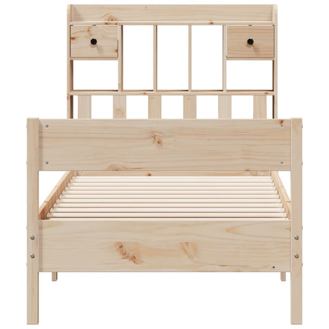 vidaXL Bookcase Bed without Mattress 100x200 cm Solid Wood Pine