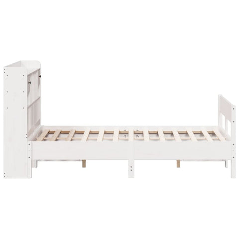 vidaXL Bookcase Bed without Mattress White 140x190cm Solid Wood Pine