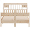 vidaXL Bookcase Bed without Mattress 135x190cm Double Solid Wood Pine