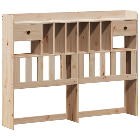 vidaXL Bookcase Bed without Mattress 135x190cm Double Solid Wood Pine