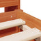 vidaXL Bookcase Bed without Mattress Wax Brown 135x190cm Double Solid Wood Pine