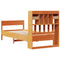 vidaXL Bookcase Bed without Mattress Wax Brown 90x190 cm Single Solid Wood Pine