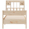 vidaXL Bookcase Bed without Mattress 75x190 cm Small Single Solid Wood Pine