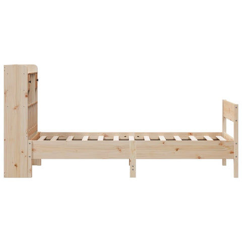 vidaXL Bookcase Bed without Mattress 75x190 cm Small Single Solid Wood Pine