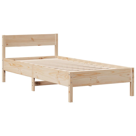 vidaXL Bookcase Bed without Mattress 75x190 cm Small Single Solid Wood Pine