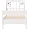 vidaXL Bookcase Bed without Mattress White 75x190 cm Small Single Solid Wood Pine
