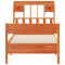vidaXL Bookcase Bed without Mattress Wax Brown 75x190 cm Small Single Solid Wood Pine