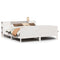 vidaXL Bookcase Bed without Mattress White 200x200cm Solid Wood Pine