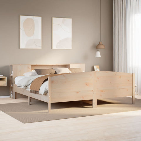 vidaXL Bookcase Bed without Mattress 180x200cm Solid Wood Pine