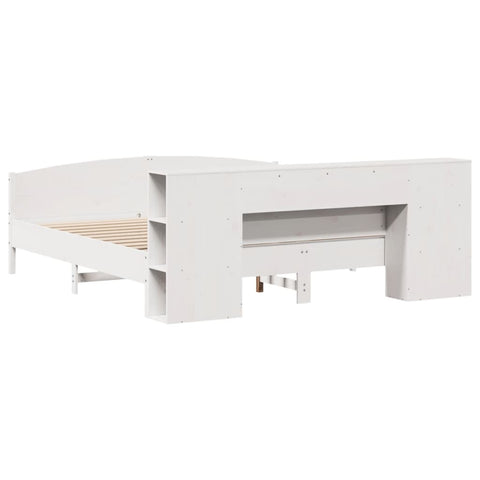 vidaXL Bookcase Bed without Mattress White 180x200cm Solid Wood Pine