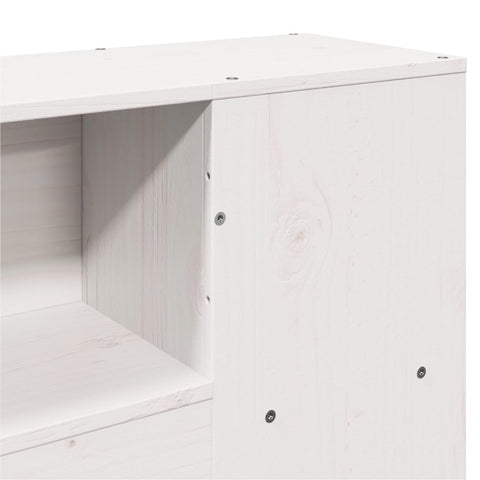 vidaXL Bookcase Bed without Mattress White 180x200cm Solid Wood Pine