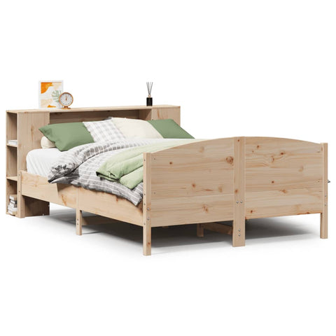 vidaXL Bookcase Bed without Mattress 150x200cm Solid Wood Pine