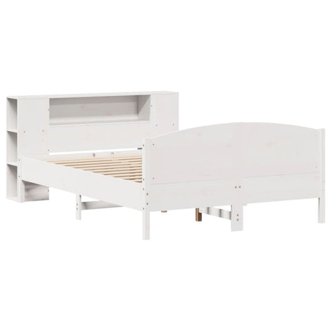 vidaXL Bookcase Bed without Mattress White 120x190cm Solid Wood Pine