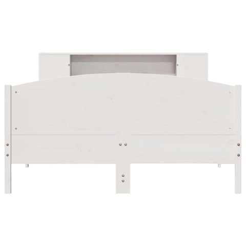 vidaXL Bookcase Bed without Mattress White 120x190cm Solid Wood Pine