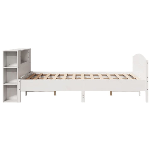 vidaXL Bookcase Bed without Mattress White 120x190cm Solid Wood Pine