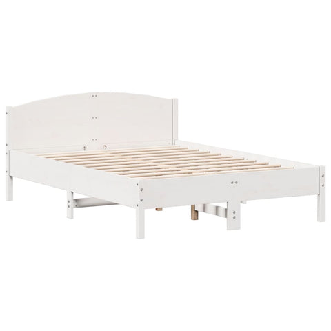 vidaXL Bookcase Bed without Mattress White 120x190cm Solid Wood Pine