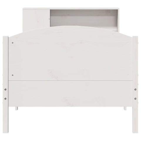 vidaXL Bookcase Bed without Mattress White 90x200cm Solid Wood Pine