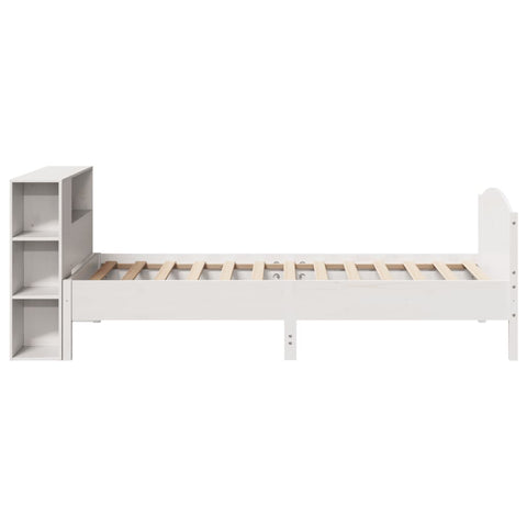 vidaXL Bookcase Bed without Mattress White 90x200cm Solid Wood Pine