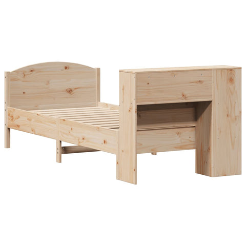 vidaXL Bookcase Bed without Mattress 75x190cm Small Single Solid Wood Pine