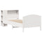 vidaXL Bookcase Bed without Mattress White 75x190cm Small Single Solid Wood Pine