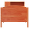 vidaXL Bookcase Bed without Mattress Wax Brown 75x190cm Small Single Solid Wood Pine