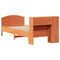 vidaXL Bookcase Bed without Mattress Wax Brown 75x190cm Small Single Solid Wood Pine