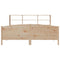 vidaXL Bookcase Bed without Mattress 200x200cm Solid Wood Pine