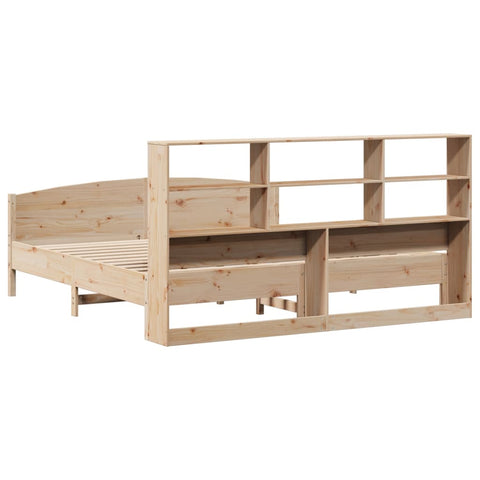 vidaXL Bookcase Bed without Mattress 200x200cm Solid Wood Pine