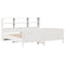 vidaXL Bookcase Bed without Mattress White 200x200cm Solid Wood Pine