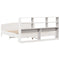 vidaXL Bookcase Bed without Mattress White 200x200cm Solid Wood Pine